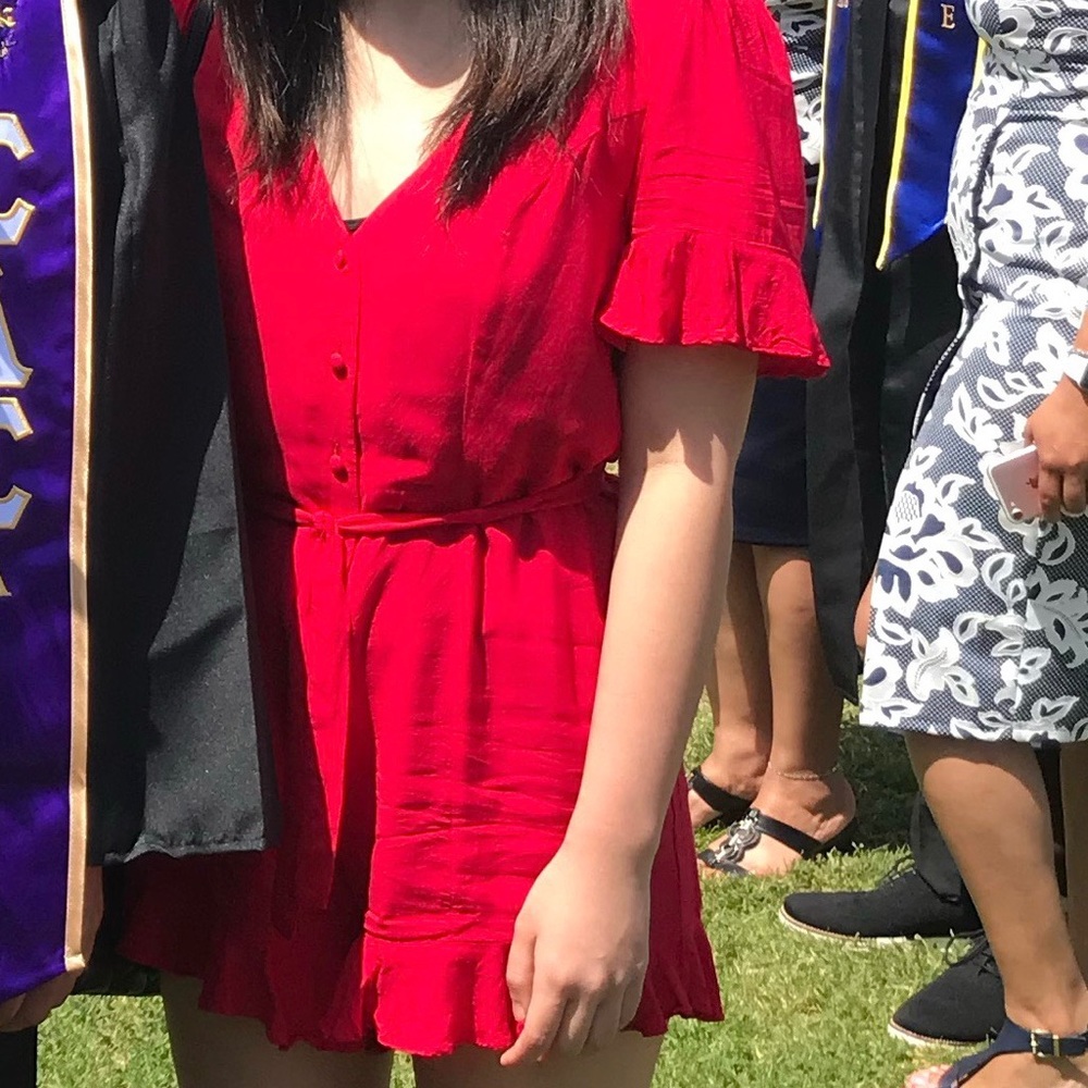 Red Ruffle Romper - Picture 4 of 4